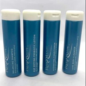 New 4 pc RED LANE SPA Caribbean Dusk Sandals Resort Haircare & Body Lotions Set